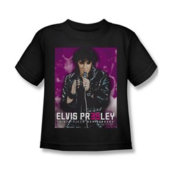 Elvis Presley - Little Boys 35 Leather T-Shirt In Black
