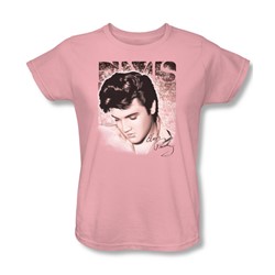 Elvis Presley - Womens Star Light T-Shirt In Pink