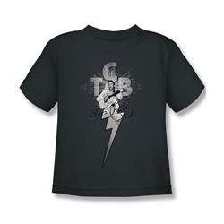 Elvis Presley - Little Boys Tcb Ornate T-Shirt In Charcoal