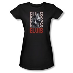 Elvis Presley - Womens 1968 T-Shirt In Black