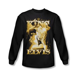 Elvis Presley - Mens The King Long Sleeve Shirt In Black