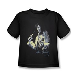 Elvis Presley - Little Boys Painted King T-Shirt In Black