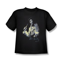 Elvis Presley - Big Boys Painted King T-Shirt In Black