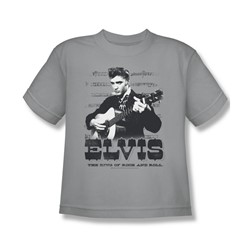 Elvis Presley - Big Boys The King Of T-Shirt In Silver
