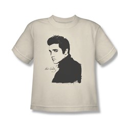 Elvis Presley - Big Boys Black Paint T-Shirt In Cream