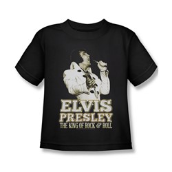 Elvis Presley - Little Boys Golden T-Shirt In Black