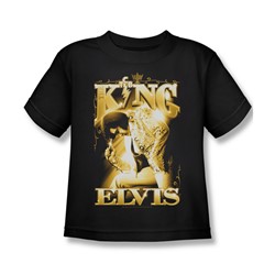 Elvis Presley - Little Boys The King T-Shirt In Black