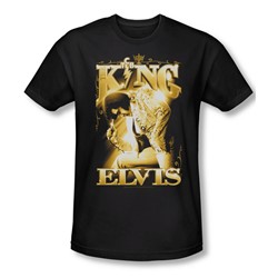 Elvis Presley - Mens The King T-Shirt In Black
