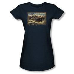 The Hobbit - Womens Hobbit & Company T-Shirt In Navy
