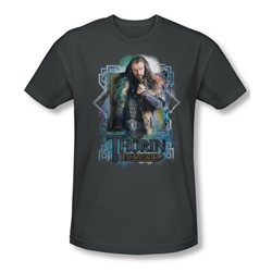 The Hobbit - Mens Thorin Oakenshield T-Shirt In Charcoal