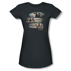 The Hobbit - Womens Loyalty And Honour T-Shirt In Charcoal