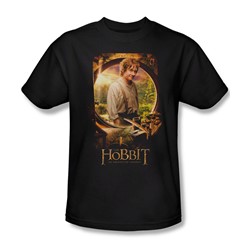 The Hobbit - Mens Bilbo Poster T-Shirt In Black