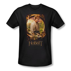 The Hobbit - Mens Bilbo Poster T-Shirt In Black