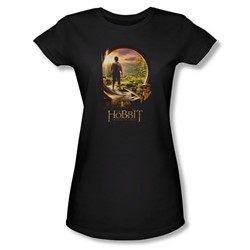 The Hobbit - Womens Hobbit In Door T-Shirt In Black