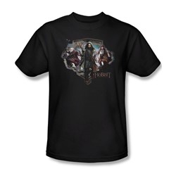 The Hobbit - Mens Three Dwarves T-Shirt In Black