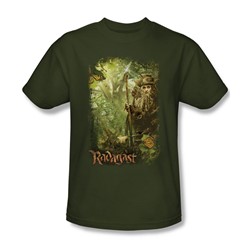 The Hobbit - Mens In The Woods T-Shirt In Military Green