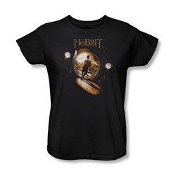 The Hobbit - Womens Hobbit In Hole T-Shirt In Black