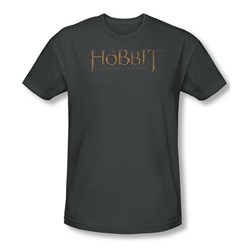 The Hobbit - Mens Distressed Logo T-Shirt In Charcoal