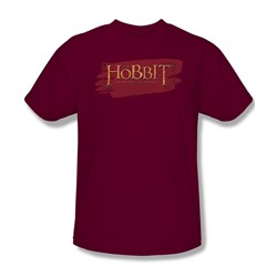 The Hobbit - Mens Red Leather T-Shirt In Cardinal