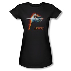 The Hobbit - Womens Secret Fire T-Shirt In Black