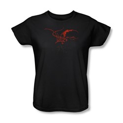 The Hobbit - Womens Smaug T-Shirt In Black