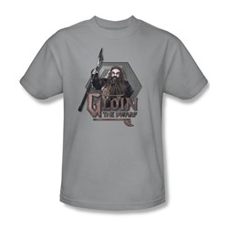 The Hobbit - Mens Gloin T-Shirt In Silver