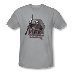 The Hobbit - Mens Gloin T-Shirt In Silver