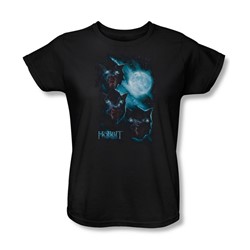 The Hobbit - Womens Three Warg Moon T-Shirt In Black