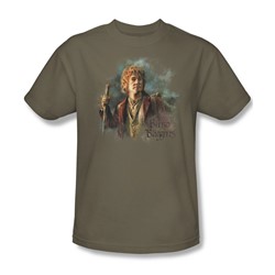 The Hobbit - Mens Bilbo Baggins T-Shirt In Safari Green