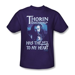 The Hobbit - Mens Thorins Key T-Shirt In Purple