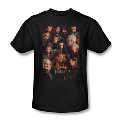 The Hobbit - Mens Dwarves Poster T-Shirt In Black