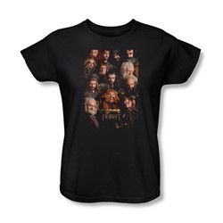 The Hobbit - Womens Dwarves Poster T-Shirt In Black