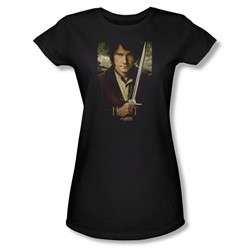 The Hobbit - Womens Baggins Poster T-Shirt In Black