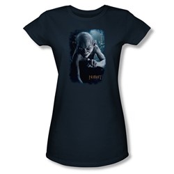 The Hobbit - Womens Gollum Poster T-Shirt In Navy