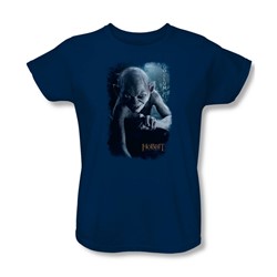 The Hobbit - Womens Gollum Poster T-Shirt In Navy