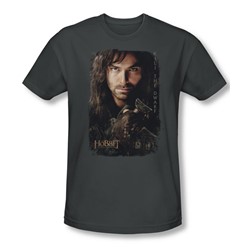 The Hobbit - Mens Kili Poster T-Shirt In Charcoal