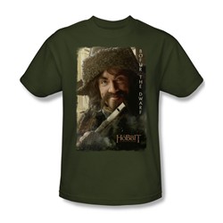 The Hobbit - Mens Bofur T-Shirt In Military Green