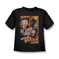 Betty Boop - Little Boys Boyfriend The Beast T-Shirt In Black