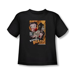 Betty Boop - Toddler Boyfriend The Beast T-Shirt In Black