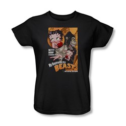Betty Boop - Womens Boyfriend The Beast T-Shirt In Black