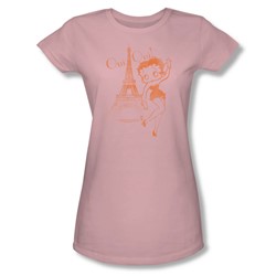 Betty Boop - Womens Oui Oui T-Shirt In Pink