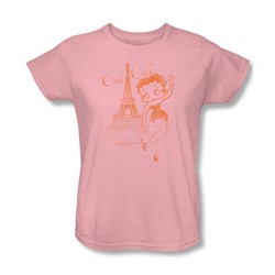 Betty Boop - Womens Oui Oui T-Shirt In Pink