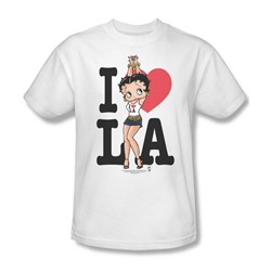 Betty Boop - Mens I Heart La T-Shirt In White