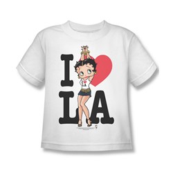 Betty Boop - Little Boys I Heart La T-Shirt In White