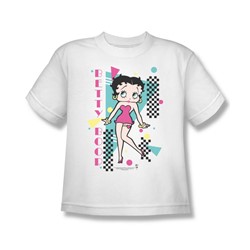 Betty Boop - Big Boys Booping 80S Style T-Shirt In White