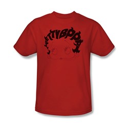 Betty Boop - Mens Word Hair T-Shirt In Red