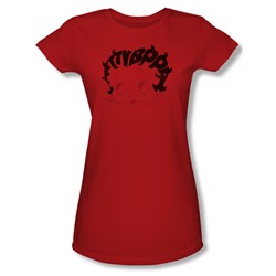 Betty Boop - Womens Word Hair T-Shirt In Red