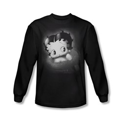 Betty Boop - Mens Vintage Star Long Sleeve Shirt In Black