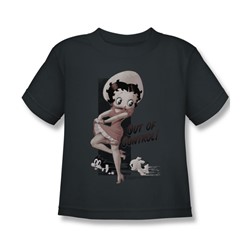Betty Boop - Little Boys Out Of Control T-Shirt In Charcoal