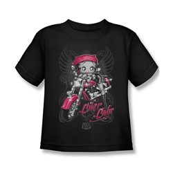 Betty Boop - Little Boys Biker Babe T-Shirt In Black